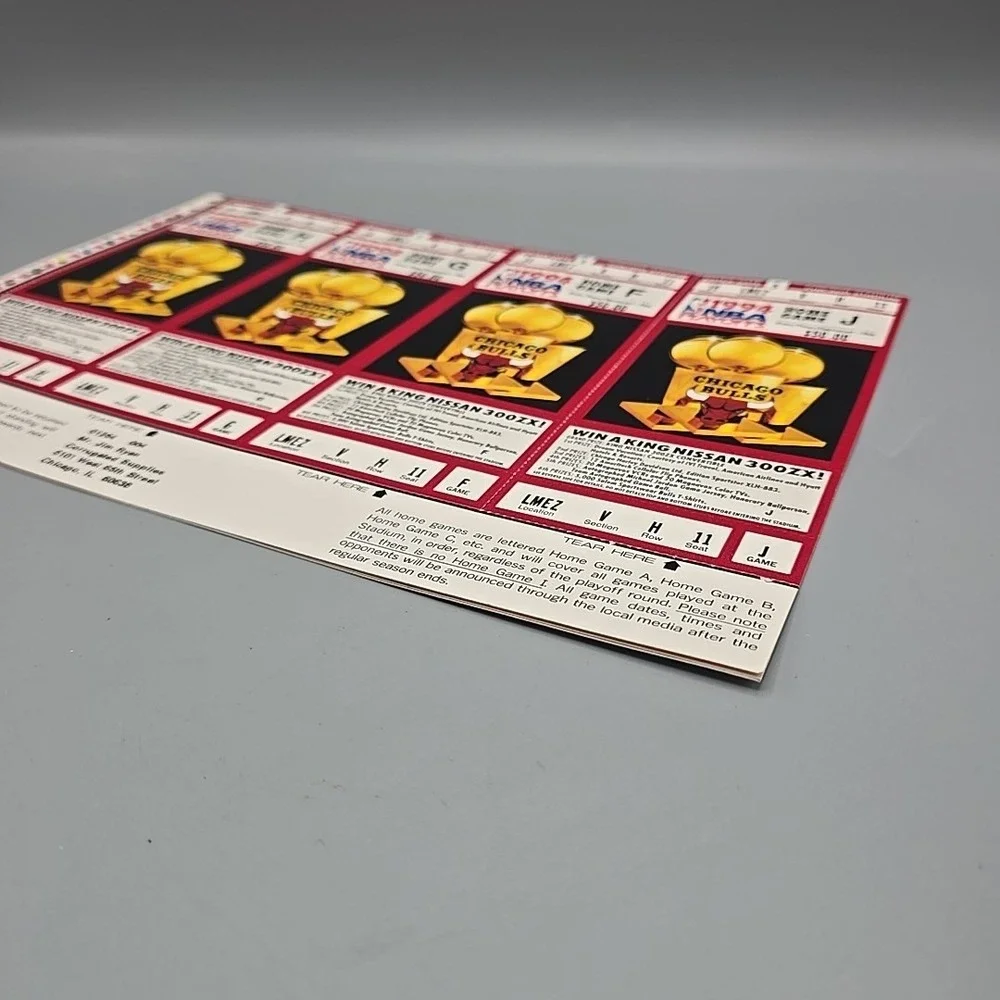 1994 Chicago‎ Bulls Ticket Book 10 Playoff Ticket NBA RARE Jordan 90s Pippen